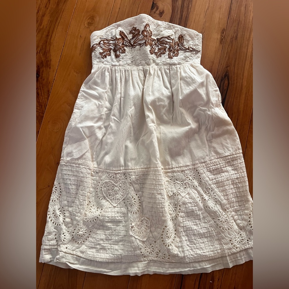 Anthropologie Zehavale Embroidered Dress boho
